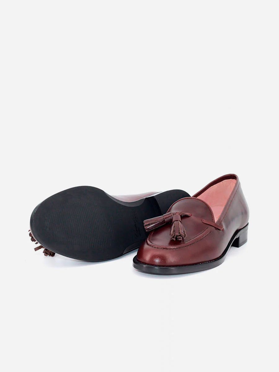 Mocasines Castellano® de piel para mujer - Modelo Ibiza color marrón - Image 4