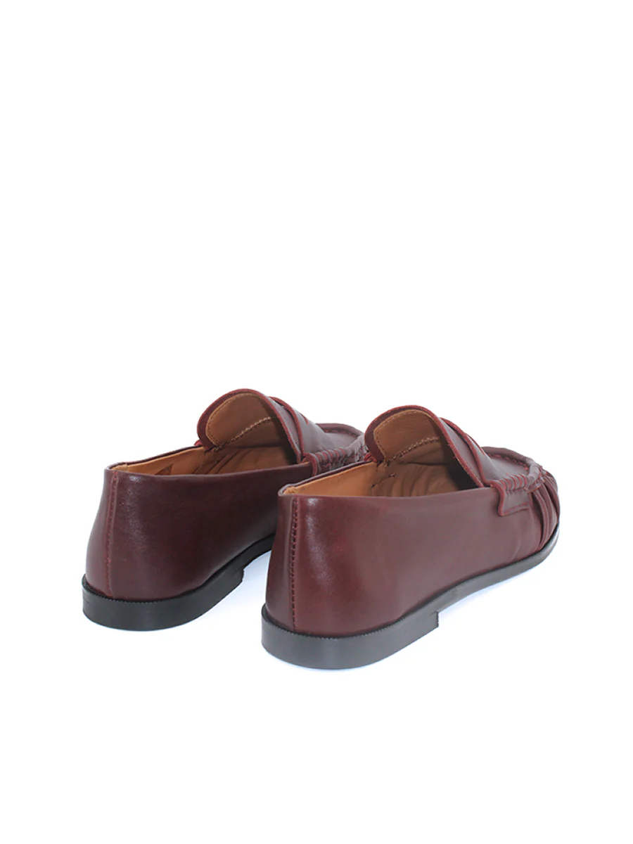 Mocasín Hana mujer en piel color burdeos - Image 3