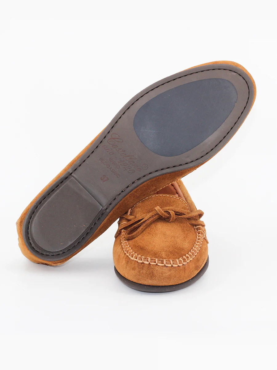 Mocasines 109 lazo ante color cuero - Image 3