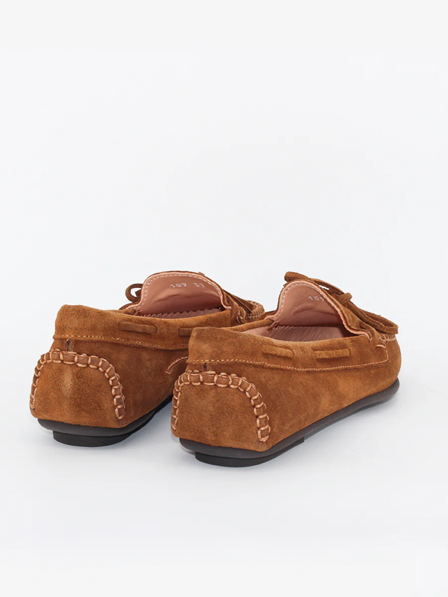 Mocasines 109 lazo ante color cuero - Image 4