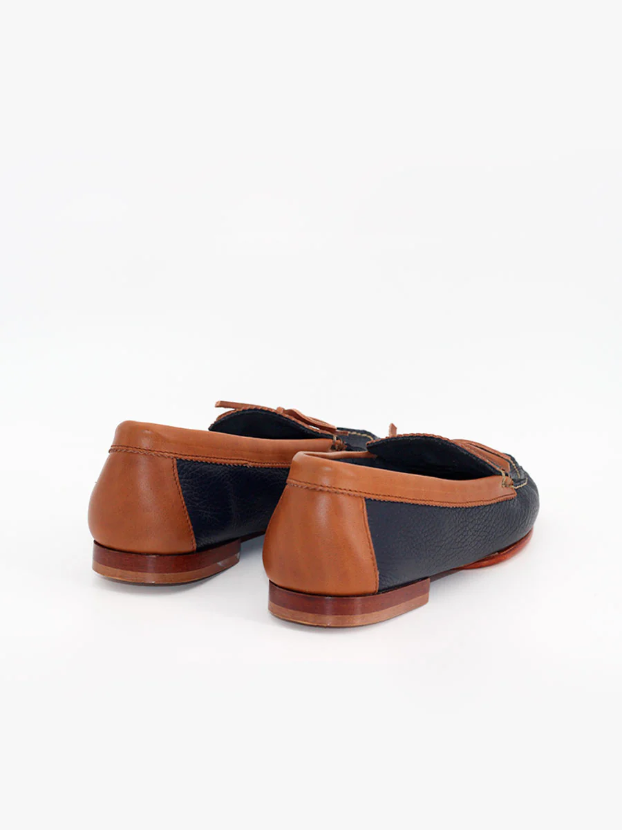 Mocasines 2234P de piel grabada color marino - Image 3