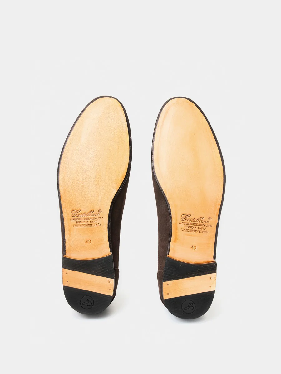 Mocasines 2245 de piel ante color expresso - Image 4