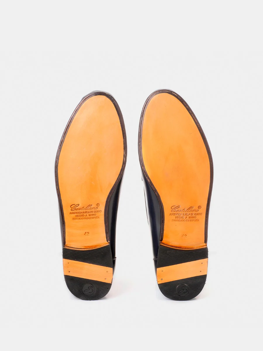 Mocasines 2288 de piel antik color azul marino - Image 4
