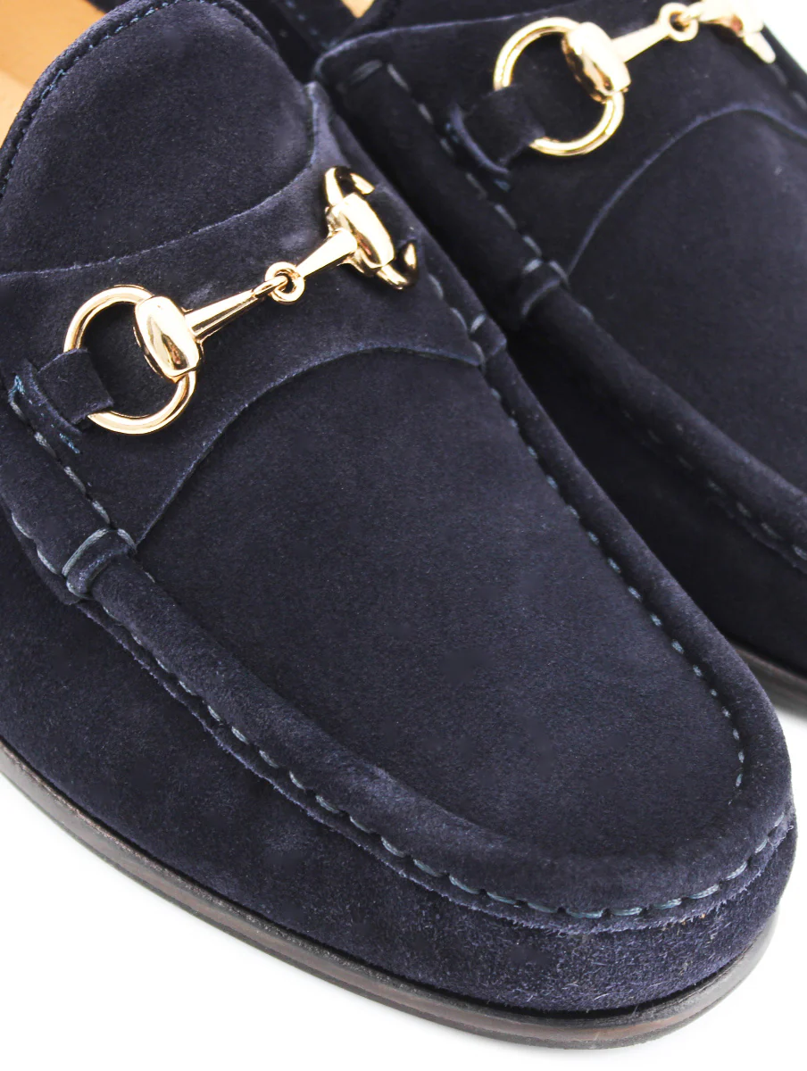 Mocasines 33 ante color azul marino - Image 3