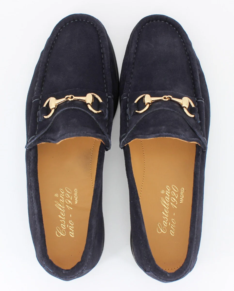 Mocasines 33 ante color azul marino - Image 5