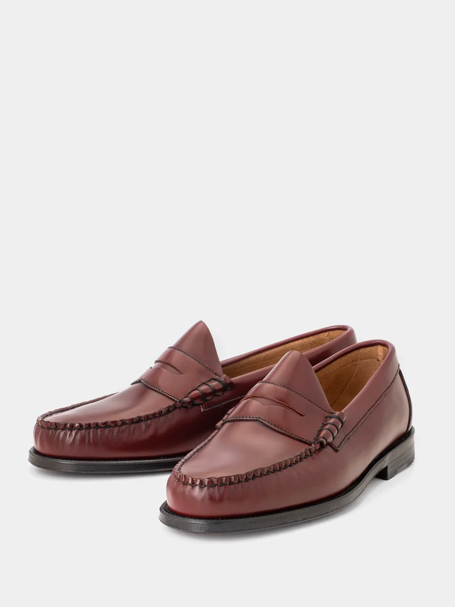 Mocasines 7900 de piel calf color corinto - Image 2