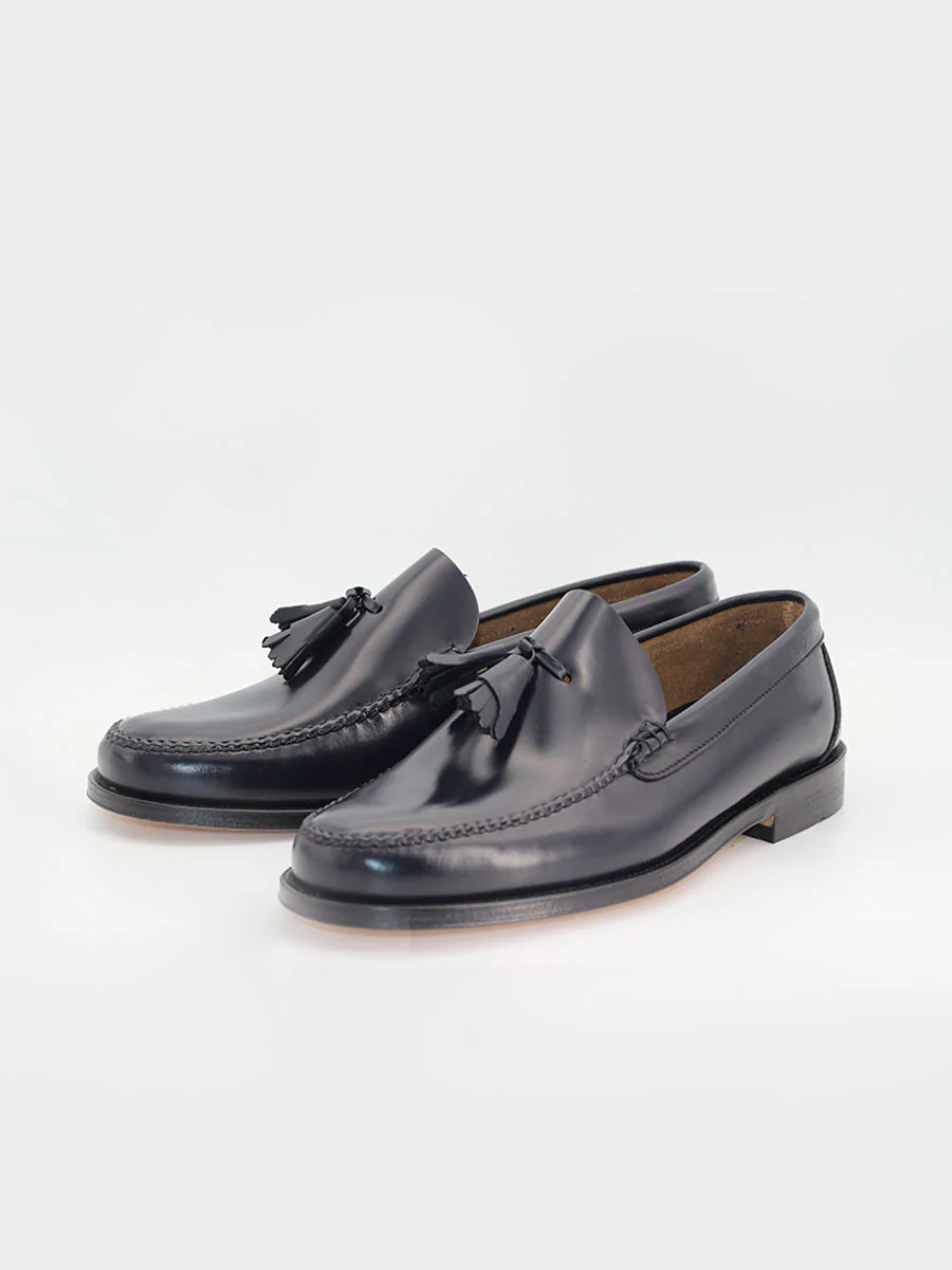 Mocasines 801 de piel antik color azul marino - Image 2