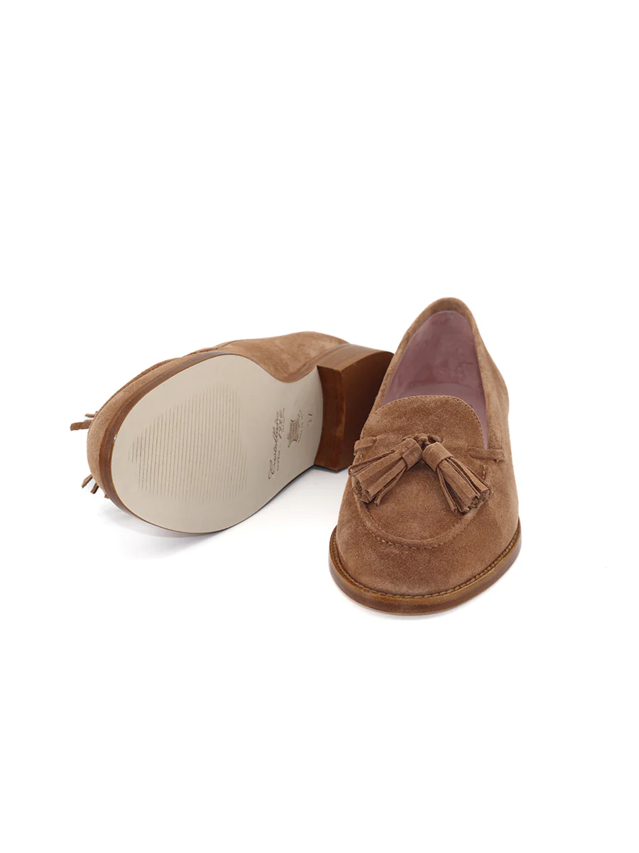 Mocasines Castellano® de ante para mujer - Modelo Ibiza color marble - Image 4
