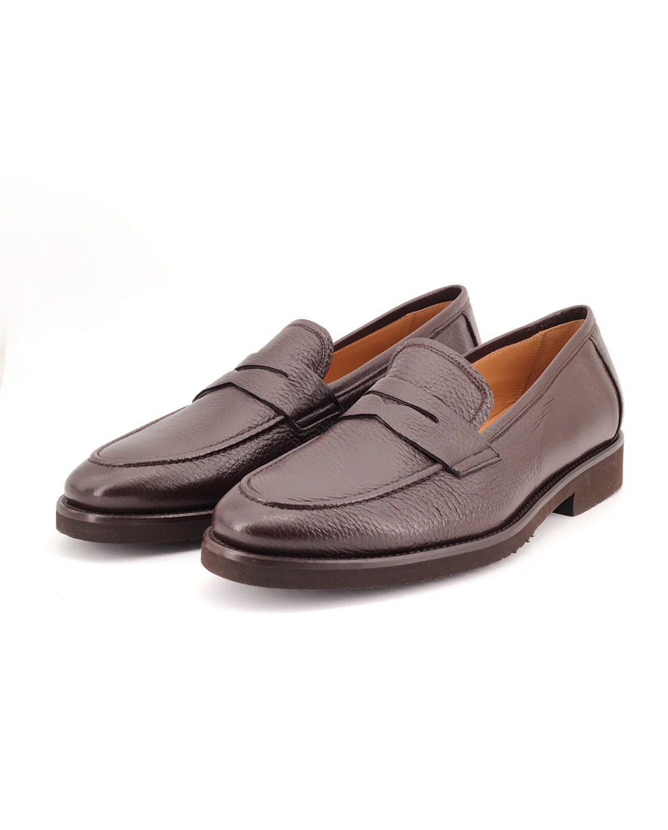 Mocasines Castellano® de piel de ciervo para hombre – Modelo Ariete color marrón - Image 2