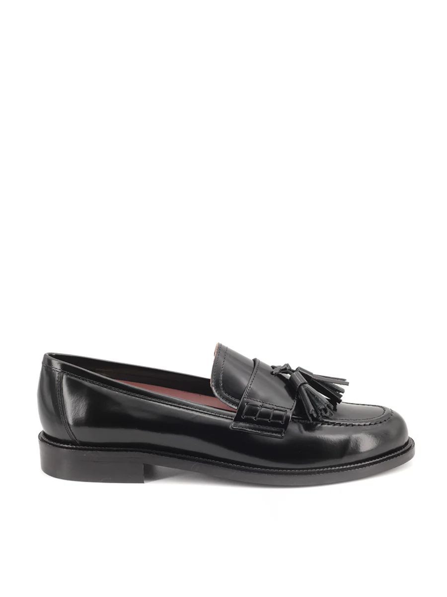 Mocasines Castellano® de piel para mujer - Modelo Angeli color negro