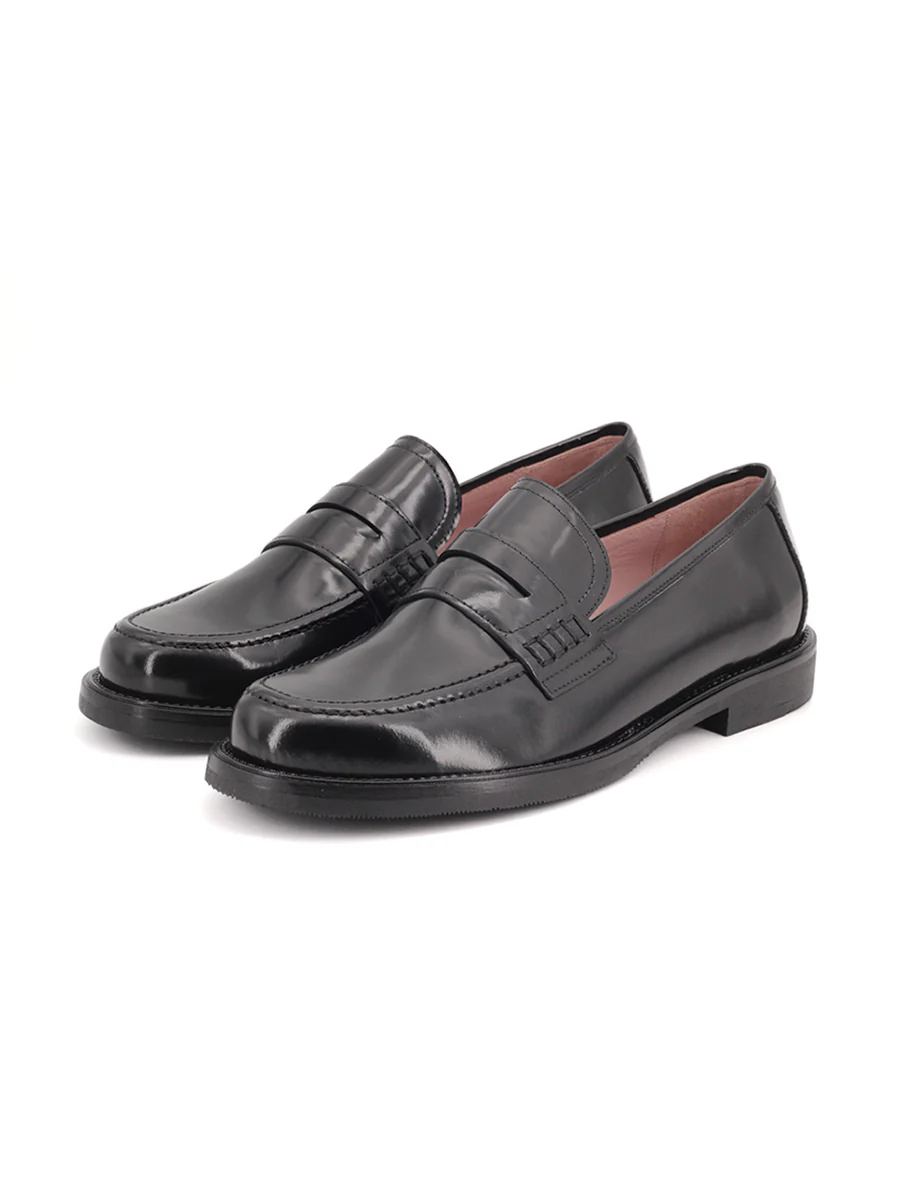 Mocasines Castellano® de piel para mujer - Modelo Stanford color negro - Image 2