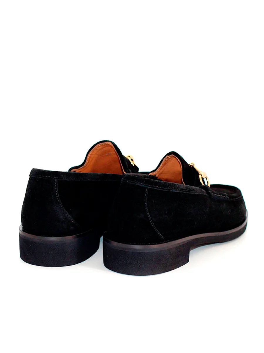Mocasines Castellano® de ante para hombre con herraje – Modelo 33 color negro - Image 3