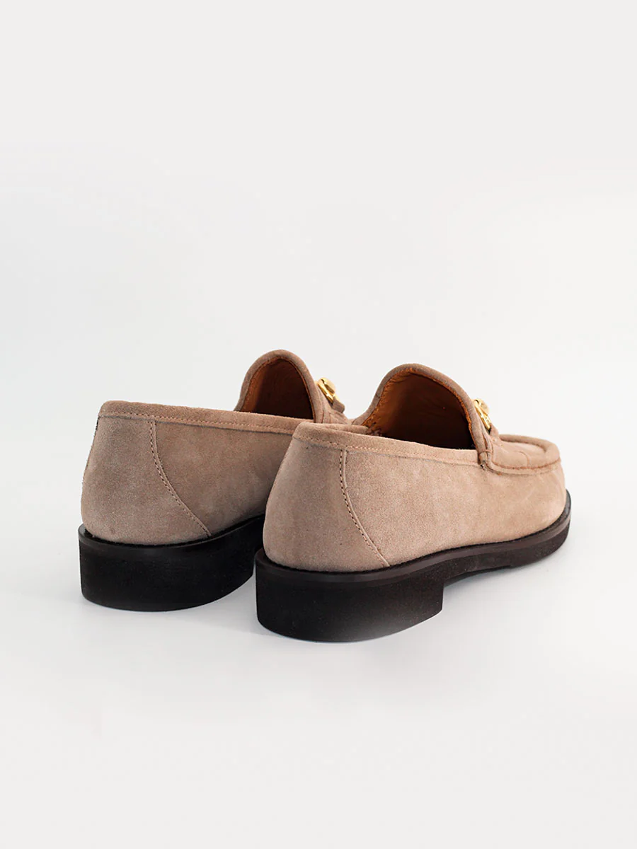 Mocasines de hombre 33 ante color taupe - Image 4