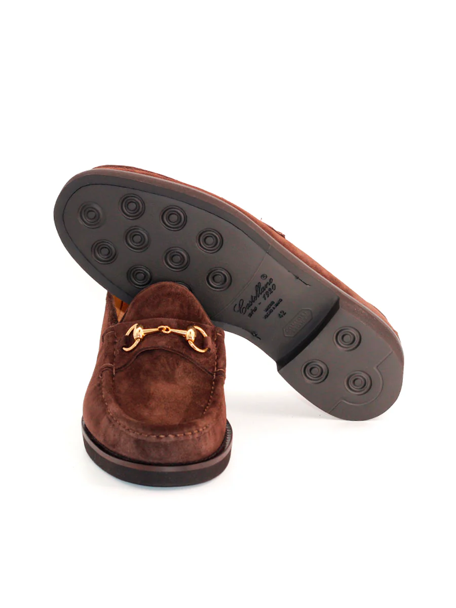Mocasines Castellano® de ante para hombre con herraje – Modelo 33 color testa - Image 5