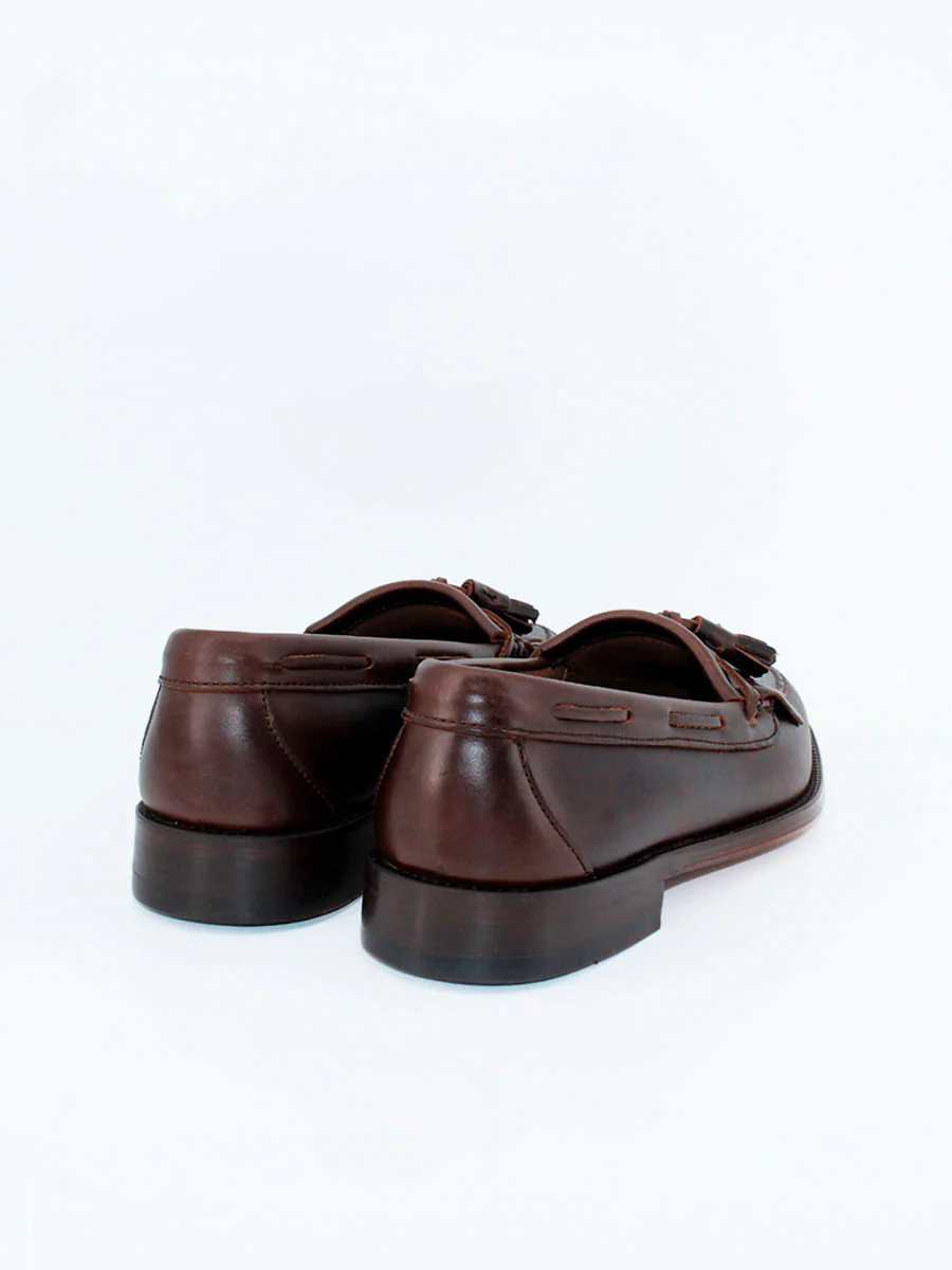 Mocasines de hombre 5545 piel de becerro con borlas color cacao - Image 3