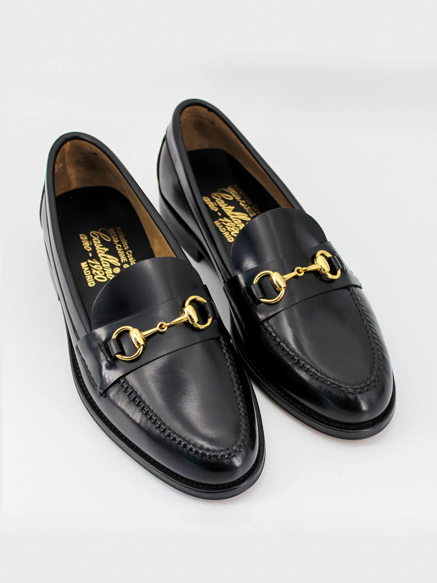 Mocasines de hombre 5551 piel antik con adorno color negro - Image 6