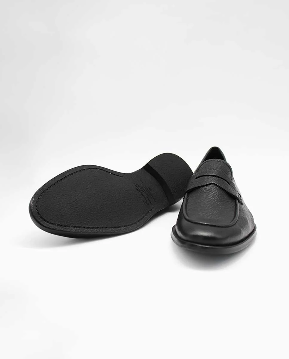 Mocasines de hombre Casa Campo en piel de ciervo color negro - Image 3