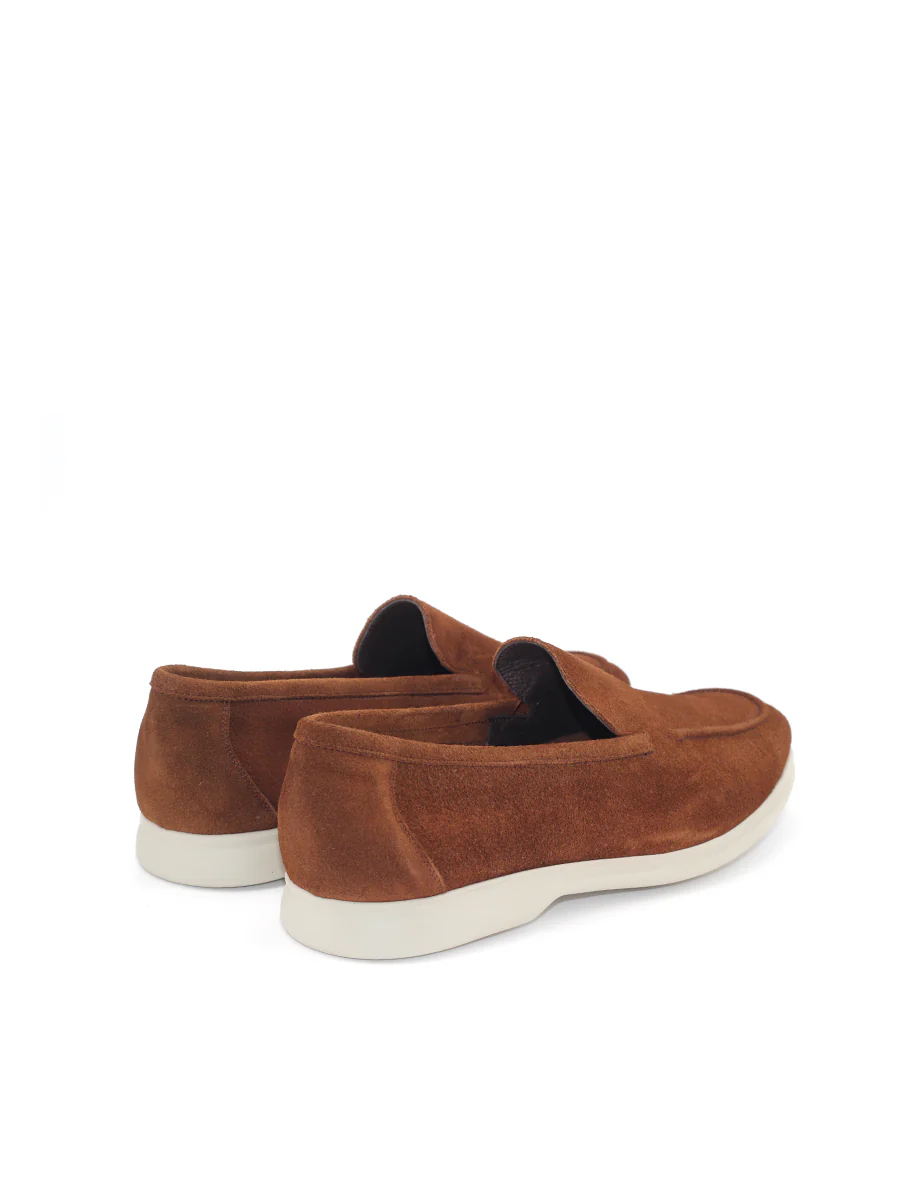 Mocasines de hombre modelo Cuba en piel serraje color cuero - Image 3