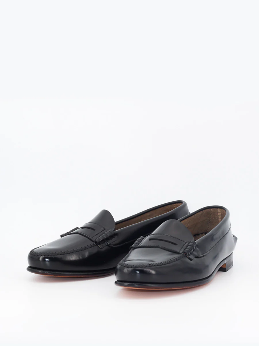 Mocasines de hombre pala baja 200 antifaz piel color negro - Image 2
