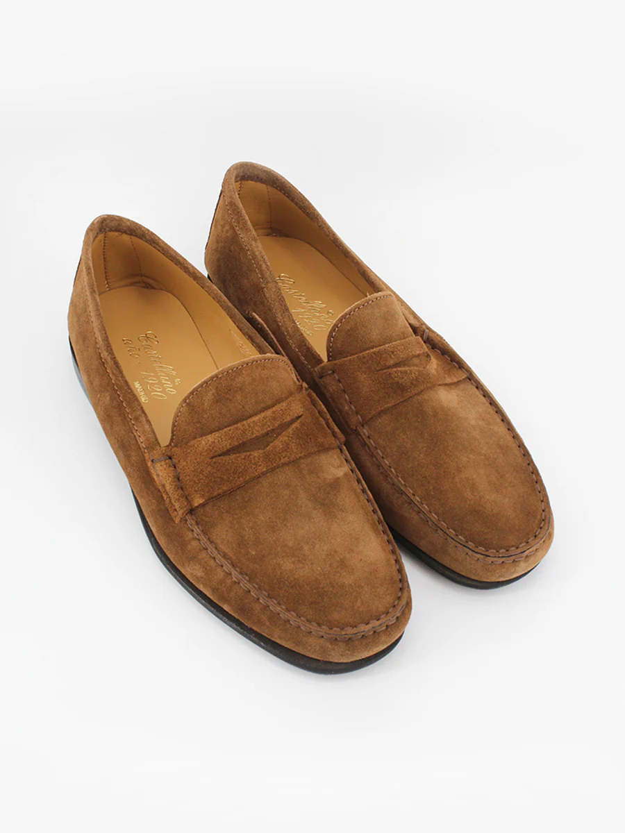 Mocasines de hombre Paolo en ante color cuero - Image 4