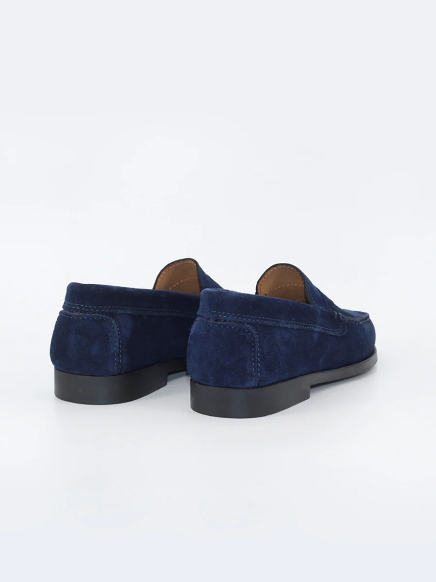 Mocasines de mujer 471 piel ante color azul marino - Image 4