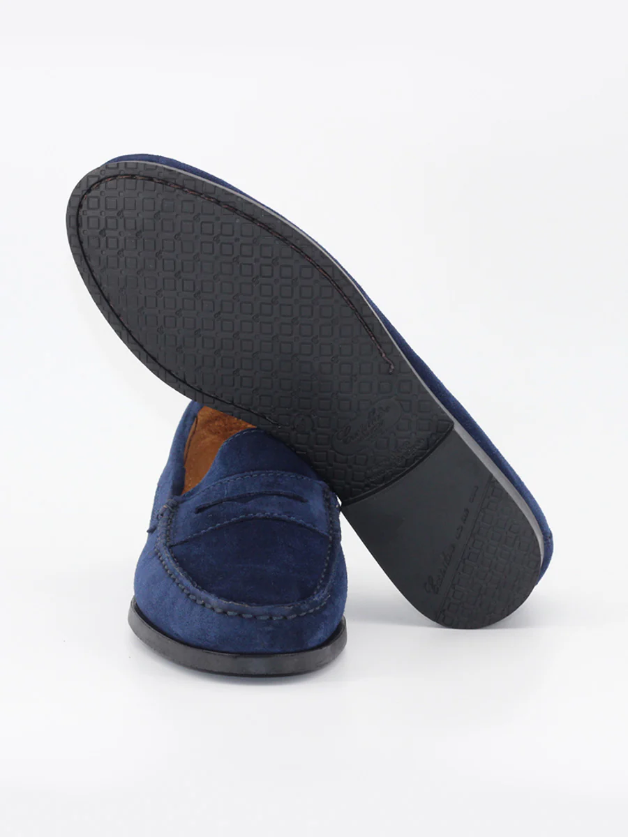 Mocasines de mujer 471 piel ante color azul marino - Image 5