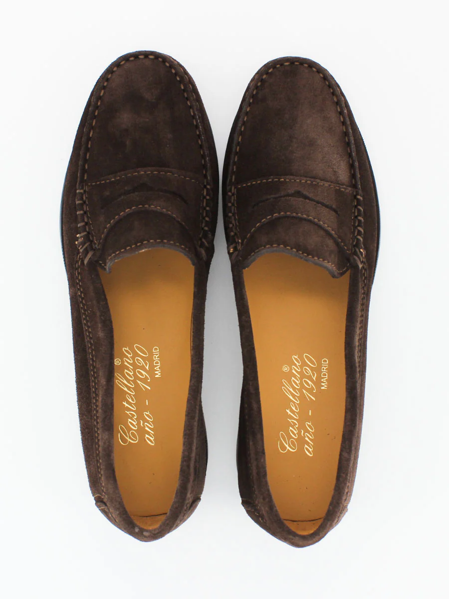 Mocasines de mujer 471 piel ante color marron - Image 5