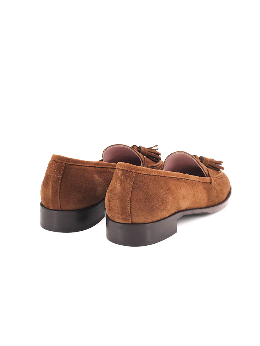 Mocasines Castellano® de ante para mujer - Modelo Ibiza color cuero - Image 3