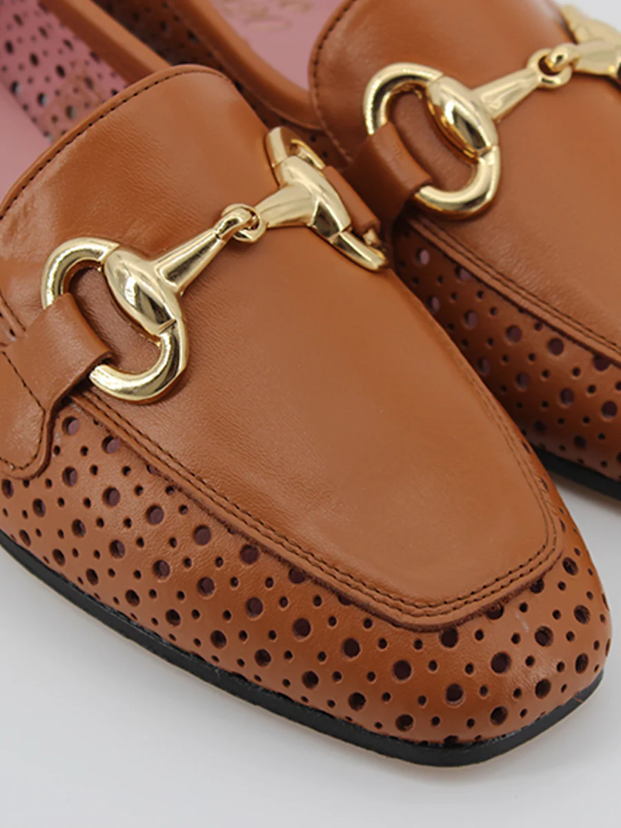 Mocasines de mujer Rio piel color cuero - Image 3