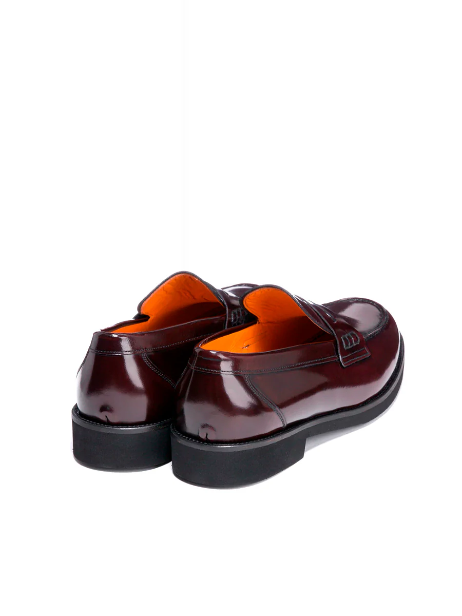 Mocasines Florencia de piel antik color burdeos - Image 3