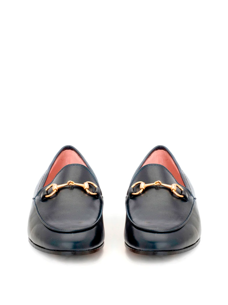 Mocasines Génova de piel coy color azul marino - Image 3
