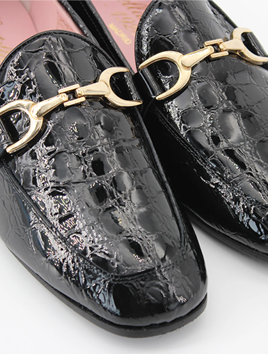Mocasines Giverny de piel charol color negro - Image 3