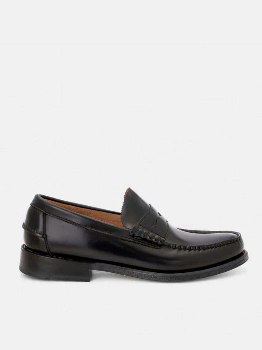 Mocasines L100 de piel calf color negro
