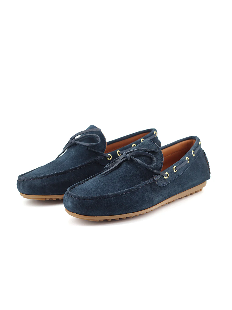Mocasines modelo 11 lazo ante color marino - Image 2