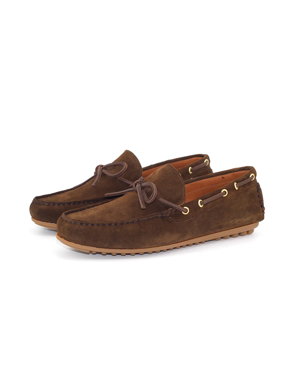 Mocasines modelo 11 lazo ante color marrón - Image 2