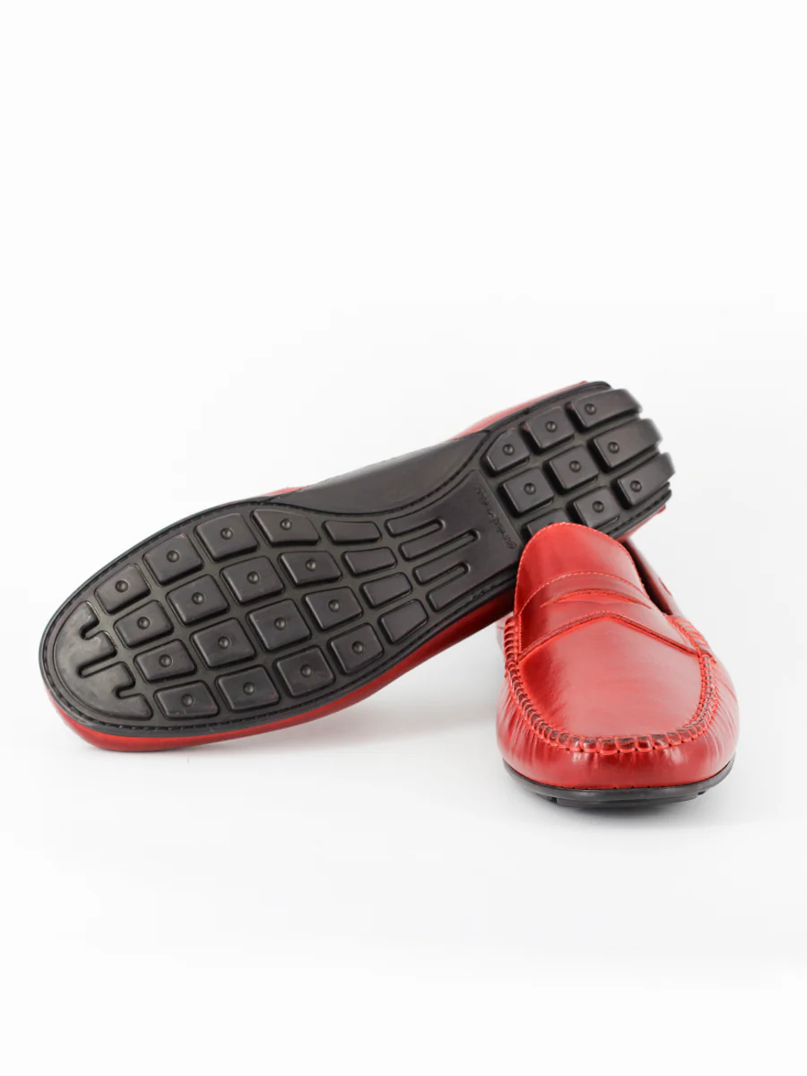 Mocasines modelo 5 banda color rojo - Image 3