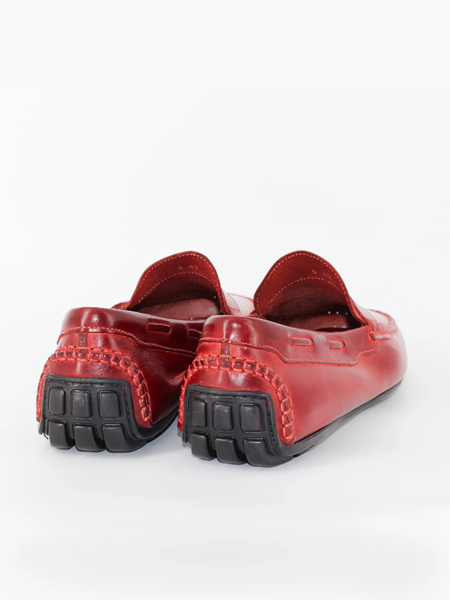 Mocasines modelo 5 banda color rojo - Image 4