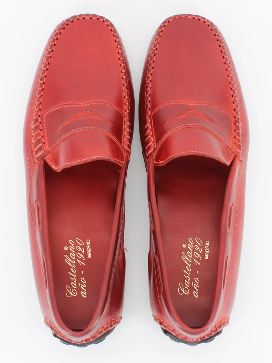Mocasines modelo 5 banda color rojo - Image 5