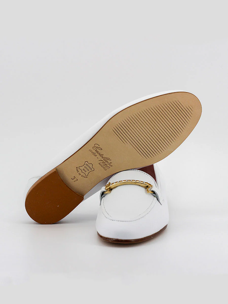 Mocasines Nancy piel color blanco - Image 4