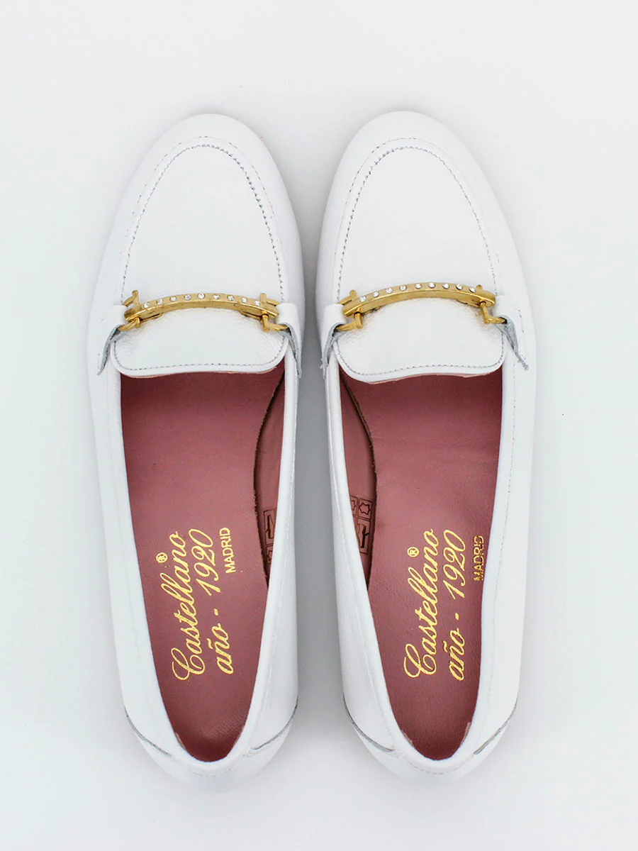 Mocasines Nancy piel color blanco - Image 5