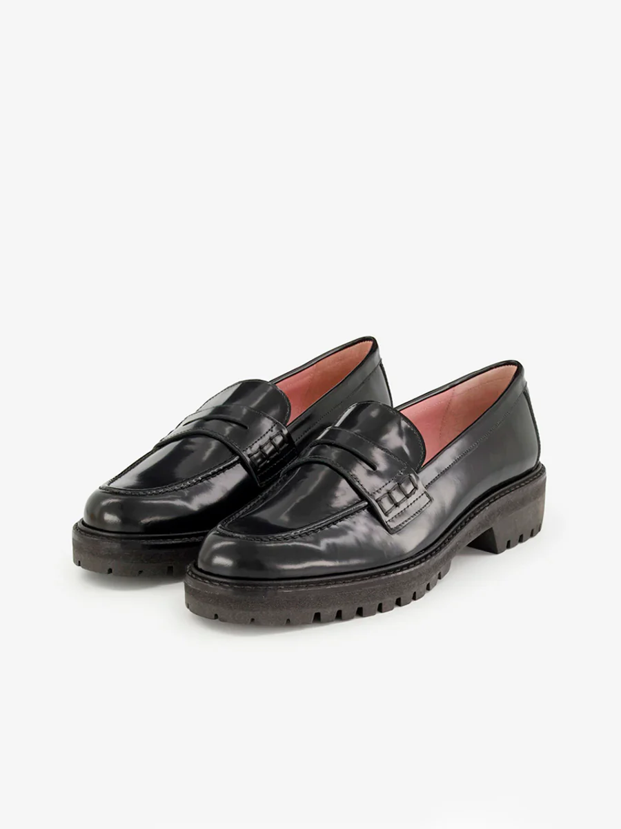 Mocasines Castellano® de piel para mujer - Modelo San Marco color negro - Image 2