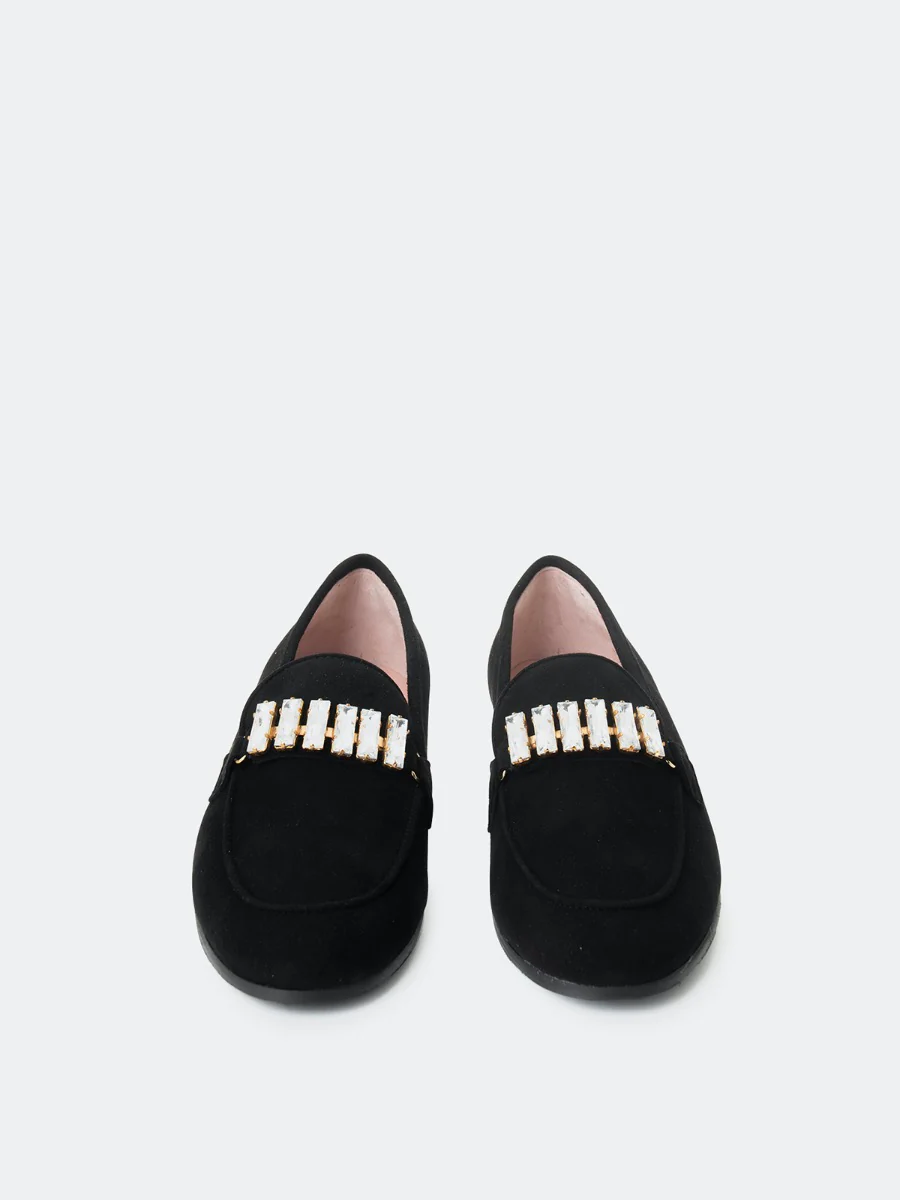 Mocasines Sori de piel ante color negro - Image 3