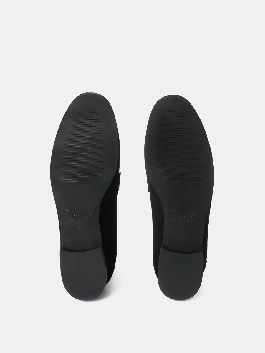 Mocasines Sori de piel ante color negro - Image 4