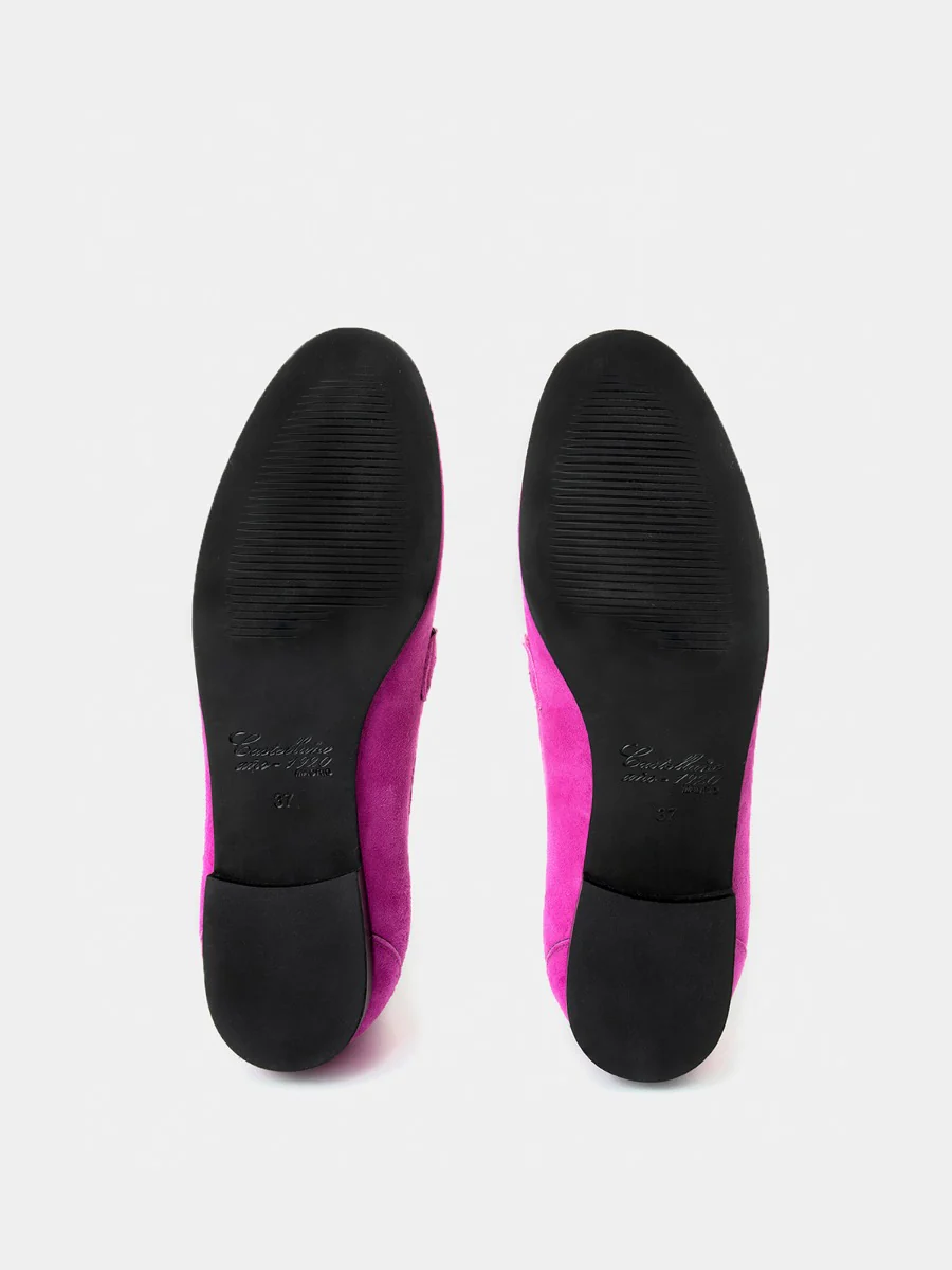 Mocasines Sori de piel ante color rosa - Image 4