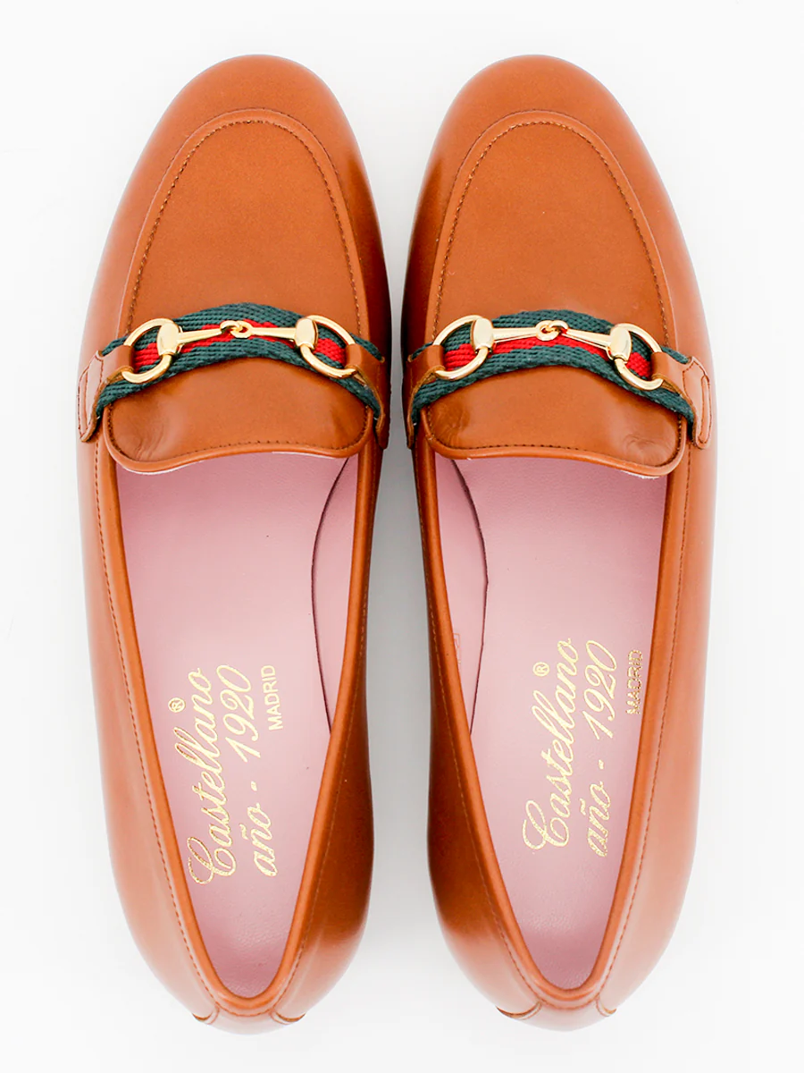 Mocasines Taormina piel color cuero - Image 4