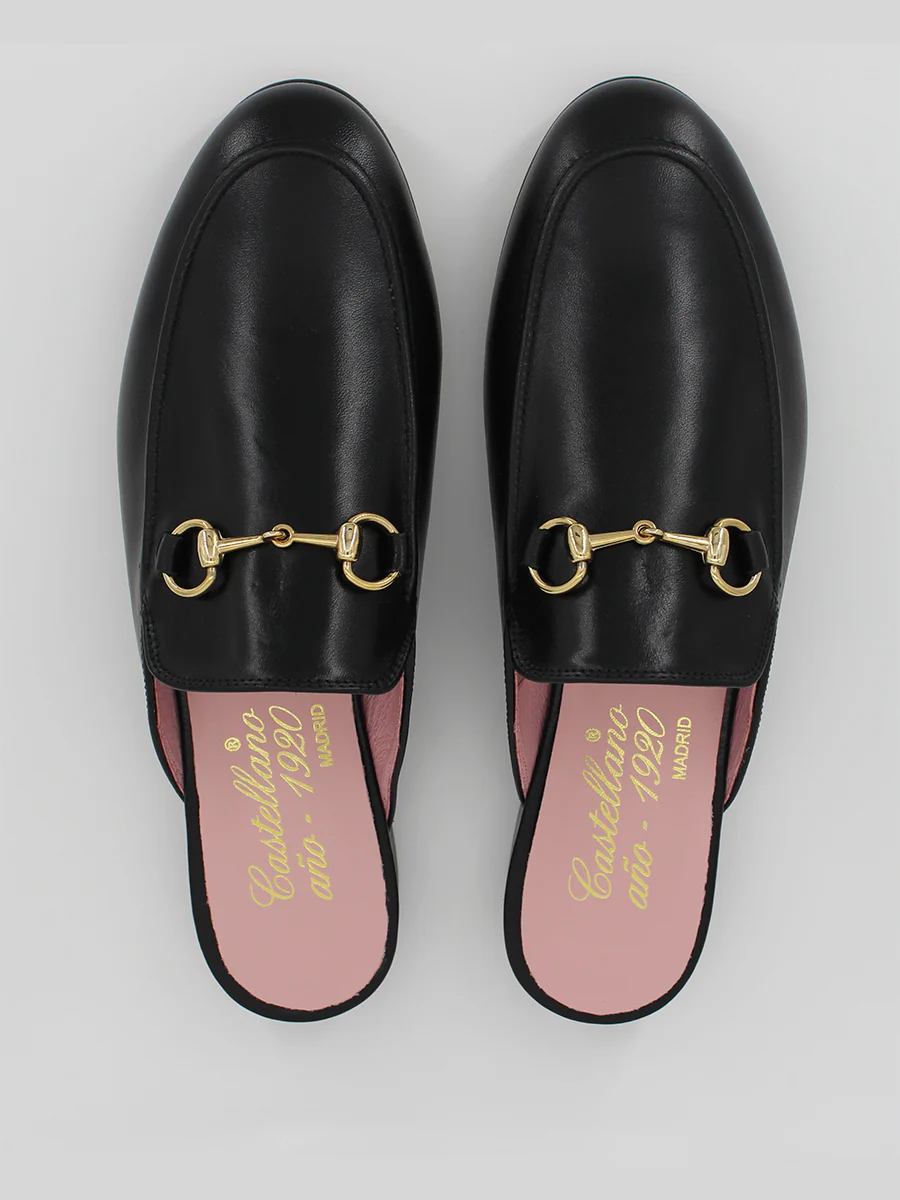 Mules Venecia piel coy color negro - Image 5