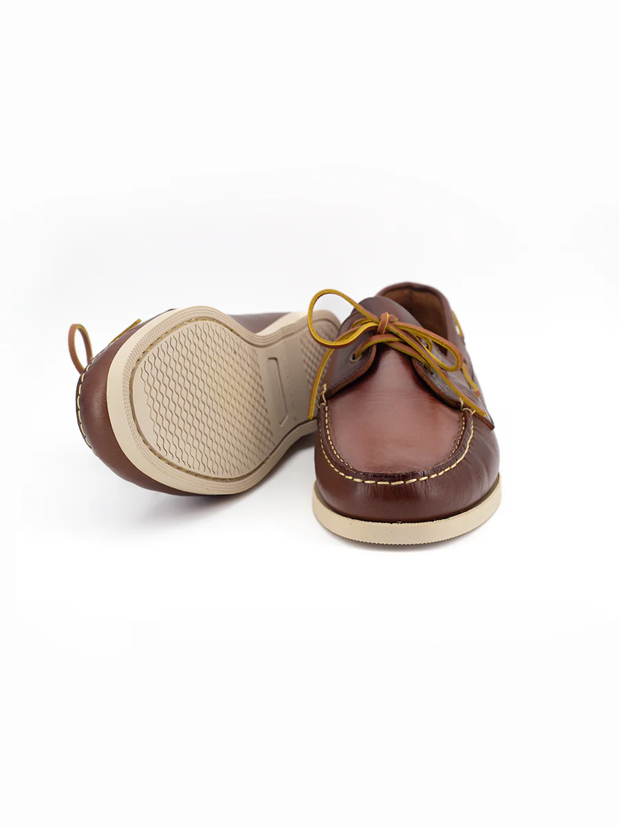 Náuticos de hombre Espartaco en piel ciclon marron - Image 3