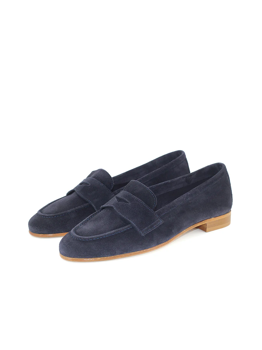 Mocasín Bandera mujer en ante marino – Hecho en España | Castellano® 1920 Madrid - Image 2