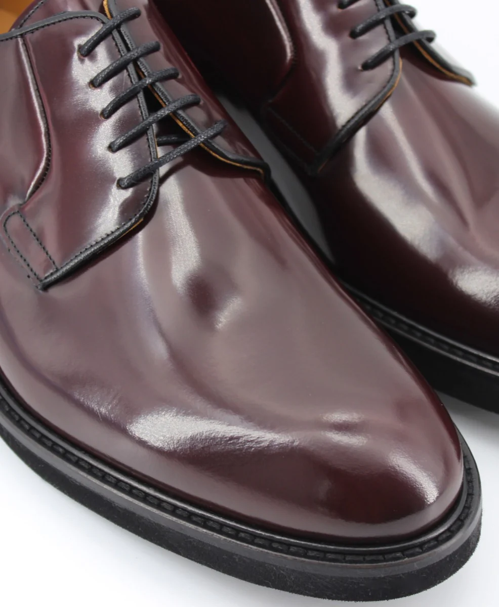 Zapatos blucher Robert de piel antik color burdeos - Image 3