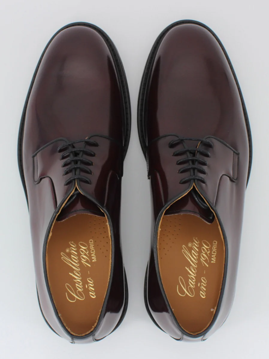 Zapatos blucher Robert de piel antik color burdeos - Image 6